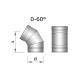 Coude réglable 0-60° Simple Paroi Inox